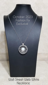 Paparazzi Wall Street Web - White October 2023 Fashion Fix Exclusive - Bella Bling by Natalie