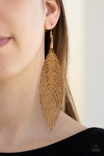 Load image into Gallery viewer, Feather Fantasy - Gold - Bella Bling by Natalie
