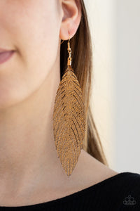 Feather Fantasy - Gold - Bella Bling by Natalie