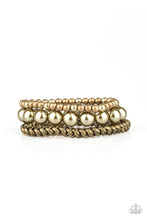 Load image into Gallery viewer, Paparazzi A PEARL-fect Ten - Brass - Bella Bling by Natalie
