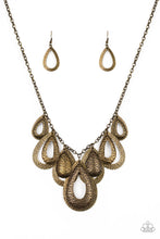 Load image into Gallery viewer, Teardrop Tempest - Brass - Bella Bling by Natalie
