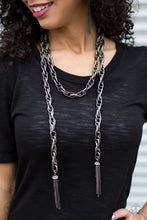Load image into Gallery viewer, Paparazzi SCARF-ed for Attention- Gunmetal - Bella Bling by Natalie
