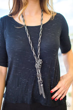 Load image into Gallery viewer, Paparazzi SCARF-ed for Attention- Gunmetal - Bella Bling by Natalie
