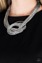 Load image into Gallery viewer, Paparazzi Knotted Knockout - Silver - Bella Bling by Natalie

