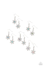 Load image into Gallery viewer, Paparazzi Starlet Shimmer Earring Kit iridescent snowflakes - Bella Bling by Natalie

