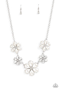 Paparazzi Fiercely Flowering White Life of the Party December 2021 - Bella Bling by Natalie
