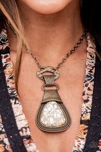 Paparazzi Rodeo Royale- Brass Simply Santa Fe Nov 21 necklace - Bella Bling by Natalie